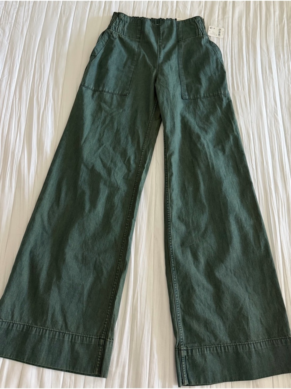 We The Free Olive Green Wide-Leg Pants